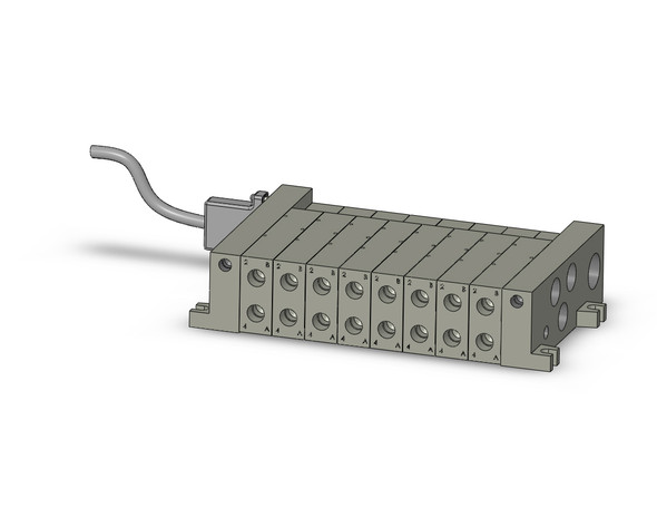 SMC VV5Q41-0802TFD2 Mfld, Plug-In, Vq4000