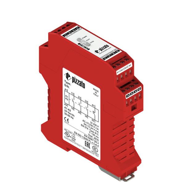 Pizzato CS DM-01M120 Safety module for bimanual controls, according EN ISO 13851 type III C, 3NO+1NC