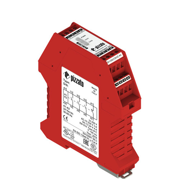 Pizzato CS DM-01V024 Safety module for bimanual controls, according EN ISO 13851 type III C, 3NO+1NC