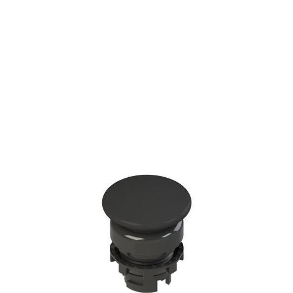 Pizzato E2 1PU2F1410 Spring-return black mushroom pushbutton