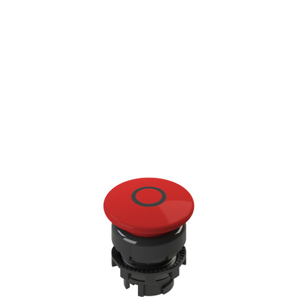 Pizzato E2 1PU2F341L1 Spring-return red mushroom pushbutton with marking