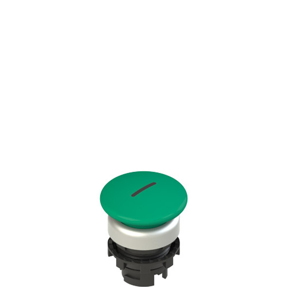 Pizzato E2 1PU2F449L2 Spring-return green mushroom pushbutton with marking