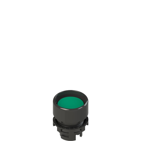 Pizzato E2 1PU2P4210 Spring-return green booted pushbutton