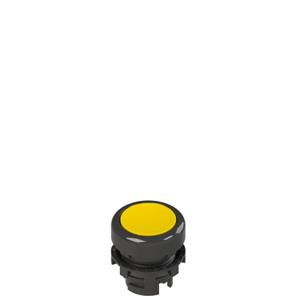 Pizzato E2 1PU2R5210 Spring-return yellow flush pushbutton