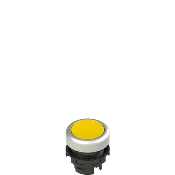 Pizzato E2 1PU2R5290 Spring-return yellow flush pushbutton