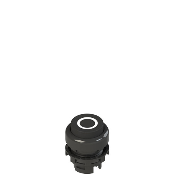 Pizzato E2 1PU2S121L1 Spring-return black projecting pushbutton with marking