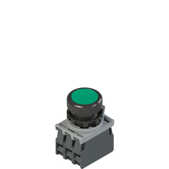 Pizzato E2 AC-DXBC0401 Complete unit with illuminated pushbutton, fixing adapter and contacts