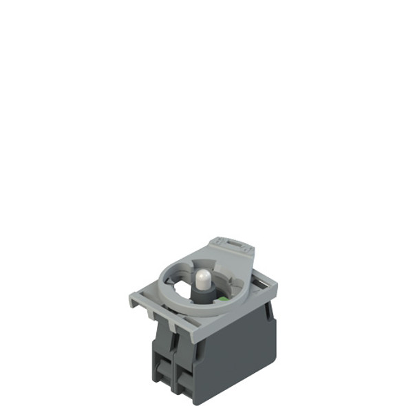 Pizzato E2 AC-XXBC0021 Complete unit with white LED holder, contact block 1NO and fixing adapter