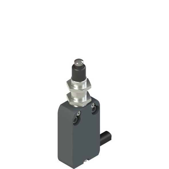 Pizzato NF B120EE-DN2 Modular prewired switch with plunger, M12 threaded bearing and external rubber gasket