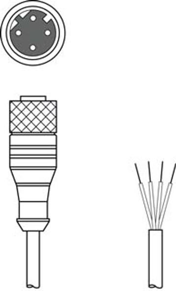 Leuze BK7 KB-092-5000-4A Ex Connection cable