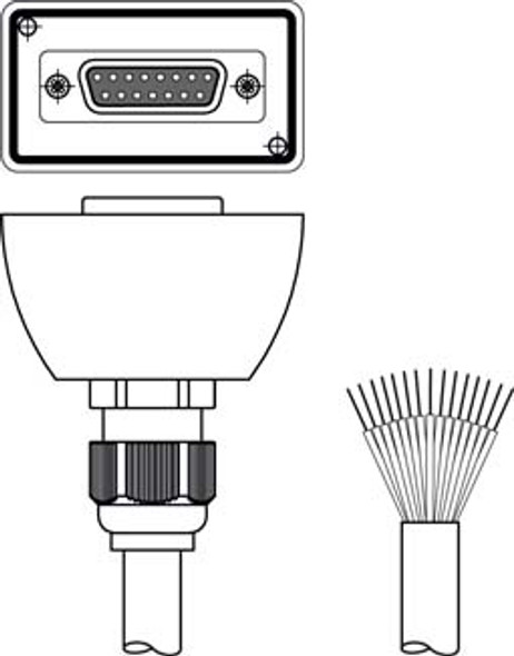 Leuze CB-D15E-5000S-11GF Connection cable