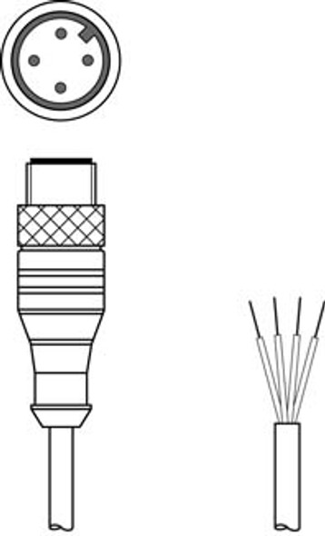 Leuze CB-M12-2000-4GMB Connection cable