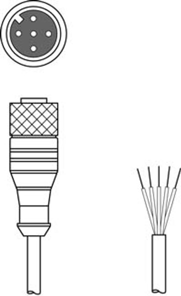 Leuze CB-M12-50000-5GF Connection cable