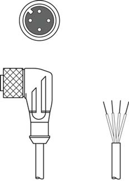 Leuze K-D M12W-4P-5m-FAB Connection cable