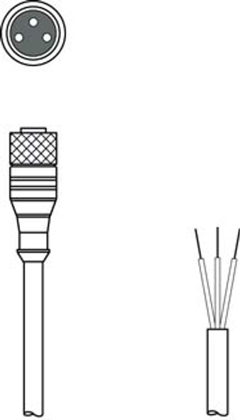 Leuze KD U-M8-3A-P1-020 Connection cable