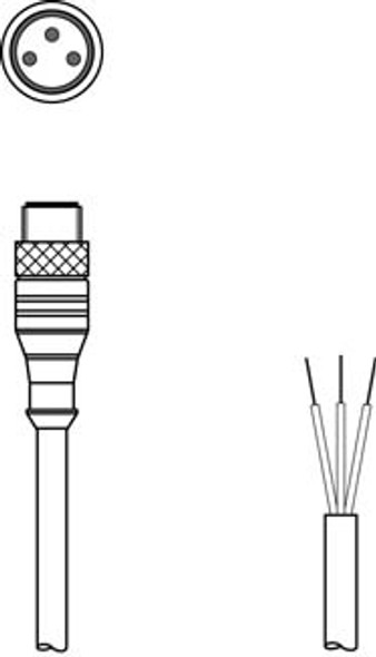 Leuze KS U-M8-3A-P1-100 Connection cable