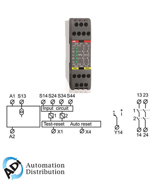 ABB 2TLA010029R0000 safety relay rt9 24dc