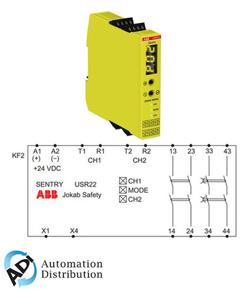 ABB 2TLA010070R0400 universal safety relay/timer sentry usr2