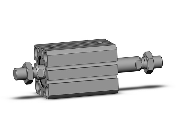 <h2>C(D)QSW, Compact Cylinder, Double Acting, Double Rod</h2><p><h3>The CQS double rod, double acting version of the compact cylinder is available for those small bore cylinder applications where saving space is a concern. The CQS offers strokes up to 50mm. Both switch capable and non-switch capable body styles are the same, and switches can be mounted on three (12-16 bore) and four (20-25 bore) sides.</h3>- Rods at both ends of cylinder<br>- Bore sizes: 12, 16, 20, 25 (mm)<br>- Strokes from 5mm through 50mm depending upon bore size<br>- Mounts: through hole/both ends tapped, foot, flange<br>- Variety of switches and a variety of lead wire lengths<br>- <p><a href="https://content2.smcetech.com/pdf/CQS.pdf" target="_blank">Series Catalog</a>