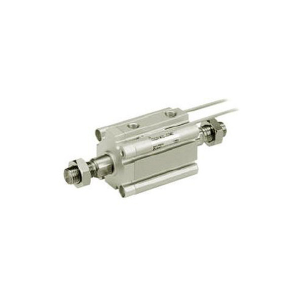 SMC - CDQ2KWB25-20D - CDQ2KWB25-20D Compact Air Cylinder, 25mm Bore, 20mm Stroke, Double-Acting Piston, Through-Hole Mounting