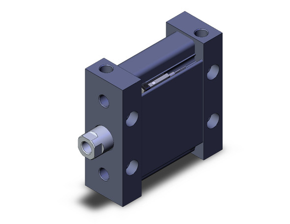 <h2>M(D)U-Z Plate Cylinder, Double Acting, Single Rod w/Auto Switch Mounting Groove</h2><p><h3>The MU plate single rod, double acting, cylinder, with its elliptical design, provides a low profile while maintaining force output. The MU cylinder can eliminate the need for higher operating pressures that may be required for typical flat cylinders. The oval piston shape also provides an intrinsic non-rotating function without having to use a rod with flats, offering increased bearing and seal life.<br>- </h3>- Double acting, single rod plate cylinder<br>- Possible to mount without brackets<br>- Auto switch mounting grooves prevent projection of auto switches<br>- Auto switches can be mounted in 4 directions<br>- Strokes up to 300mm<p><a href="https://content2.smcetech.com/pdf/MU_Z.pdf" target="_blank">Series Catalog</a>