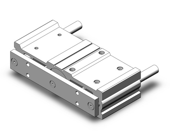 <h2>MGPW, Large Width Guided Cylinder</h2><p><h3>The MGPW is a compact body actuator integrated with internal guide shafts to isolate the load bearing from the movement of the rod and piston seals. The (A) press fitted high precision ball bushing is suitable for minimizing the actuator s plate displacement. Non-rotating accuracy +/-0.01 . The (L) high precision ball bushing allows for smooth operation that ensures stable travel resistance. Non-rotating accuracy +/-0.03 . The (M) carbon steel alloy slide bearing provides lateral stability protecting it from side load impacts. Non-rotating accuracy ranges from +/-0.03  for 63 mm bore to +/-0.05  for 20 mm bore<br>- </h3>- Bore sizes: 20, 25, 32, 40, 50, 63 mm<br>- Stroke lengths: 25, 50, 75, 100, 125, 150, 175, 200 mm<br>- Rubber bumpers as standard<br>- Auto switch capable<br>- <p><a href="https://content2.smcetech.com/pdf/MGPW.pdf" target="_blank">Series Catalog</a>