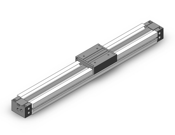 <h2>Rodless Cylinder, MY1M, Mechanically Jointed - Slide Bearing</h2><p><h3>The MY1M Rodless Cylinders have a one-piece carriage and piston that runs its entire stroke length housed with an inner seal belt to maintain air pressure combined with an outer dust seal band to protect from contaminants. This design offers a compact footprint compared to rod-style cylinders and features a low profile. The integrated slide bearing internal guide provides lateral stability protecting it from side load impacts. Air cushions are standard and external shock absorbers are optional.</h3>- Bore sizes: 16, 20, 25, 32, 40, 50, 63 mm<br>- Stroke lengths: 100, 200, 300, 400, 500, 600, 700, 800, 900, 1000, 1200, 1400, 1600, 1800, 2000, 3000, 4000, 5000 mm<br>- Minimum operating pressure: 0.15 ~ 0.20 MPa (22 ~ 29 psi)<br>- Speed: 100~1000 mm/sec (w/o stroke adjustment bolt), 100~1500 mm/sec (external shock absorber)<br>- Long stroke option: up to 5000 mm (XB11), up to 3000 mm for 16 bore<br>- Auto switch capable<br>- <p><a href="https://content2.smcetech.com/pdf/MY1.pdf" target="_blank">Series Catalog</a>