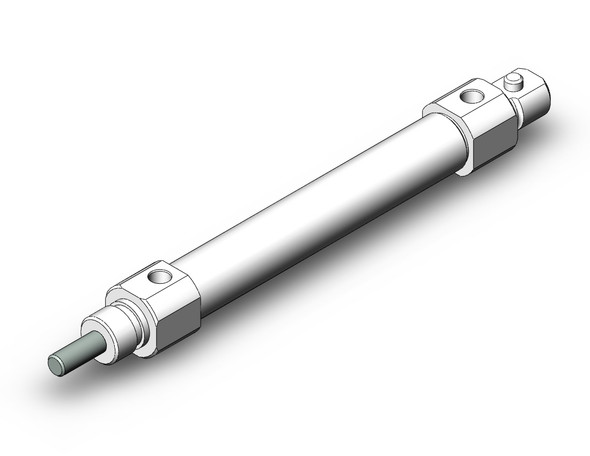 <h2>NC(D)M, Stainless Steel Cylinder, Double Acting, Single Rod, Standard</h2><p><h3>Standard double acting single rod version of our NCM stainless steel cylinders. A wear ring extends the seal life and a bronze rod bushing is standard on all bore sizes. The NCM is available in 3 mounting styles (front nose, double end and rear pivot). The NCM is auto-switch capable without any change in cylinder dimension. Bore sizes range from 7/16  to 2  and standard strokes from 1/2  to 12 . </h3>- Double acting single rod<br>- Bore sizes (inch): 7/16, 9/16, 3/4, 7/8, 1 1/16,1 1/4, 1 1/2, 2<br>- Mounts: nose, rear, end, rod, block<br>- Variety of switches and lead wire lengths<br>- Optional Rod Boot <p><a href="https://content2.smcetech.com/pdf/NCM.pdf" target="_blank">Series Catalog</a>