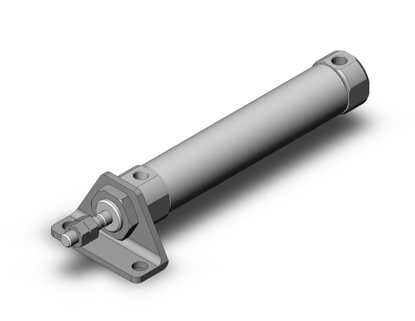 <h2>C(D)J5-S, Air Cylinder, Double Acting, Single Rod, Stainless Steel</h2><p><h3>Series CJ5-S is a small bore stainless steel cylinder, designed for use in environments with water spray (such as food processing machines). A special scraper (standard) prevents water from entering the cylinder. Non-toxic additives allow confident use in equipment for food, beverage and medical products, etc. The CJ5-S series can be disassembled for replacement of seals.</h3>- Stainless steel (SUS304) used for all exterior metal parts<br>- Standard water resistant scraper prevents liquid leakage into the cylinder<br>- 2 types of sealing material - choices of NBR/FKM (nitrile rubber/fluoro rubber)<br>- Uses grease for food processing machines - meets FDA standards<br>- Water-resistant auto switch is available<p><a href="https://content2.smcetech.com/pdf/CG5.pdf" target="_blank">Series Catalog</a>