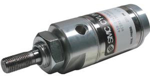 SMC - NCMB044-0100C - NCMB044-0100C Round Body Non-Repairable Air Cylinder - .4375 in Bore x 1.0000 in Stroke, Double-Acting, Nose Mount, Single Rod, .1970 in Rod Size, #10-32 Female UNF