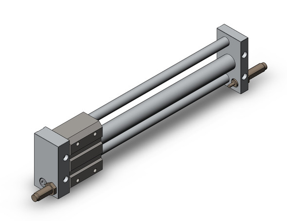 <h2>Rodless Cylinder, NC(D)Y2S, Magnetically Coupled, (Inch Stroke)  - Slide Bearing</h2><p><h3>The NCY2S Rodless Cylinder - Magnetically Coupled uses industrial strength magnets located in the piston and external carriage to form a single unit that will travel when actuated with air pressure.  It is available in a standard or heavy duty magnetic holding force.  It is a one piece unit integrated with slide bearings which provides lateral stability protecting it from side load impacts.</h3>- Bore sizes (nominal): 1/4 , 3 8 , 5/8 , 3/4 , 1 , 1-1/4 , 1-1/2 <br>- Stroke length: 2 , 4 , 6  8 , 10 , 12 , 14 , 16 , 18 , 20 , 24 , 28 , 32 , 36 , 40 , 60 <br>- Minimum operating pressure: 26 psi<br>- Speed: 2 ~ 20 inch/sec.<br>- Auto switch capable<br>- <br>- <br>-  <p><a href="https://content2.smcetech.com/pdf/ncy2.pdf" target="_blank">Series Catalog</a>