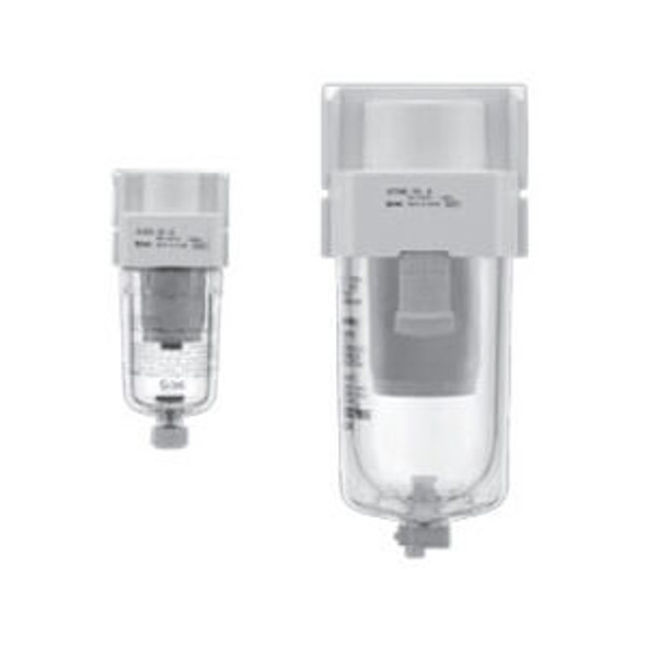 <h2>AFD20-A to AFD40-A, Coalescing Mist Separator, Metric, North American &amp; European</h2><p><h3>SMC s newest micro mist separator, series AFD is  1/4 (20), 3/8 (30)   1/2 (40).  Rc(PT), PF   NPT threads are available. Port sizes range from 1/8 to 3/4. Body size 30 and 40 now have a transparent bowl guard that offers 360  visibility, while completely protecting the bowl from the environment.  Accessories include a bracket, and float type auto drain.</h3>- <p><a href="https://content2.smcetech.com/pdf/AC_A.pdf" target="_blank">Series Catalog</a>