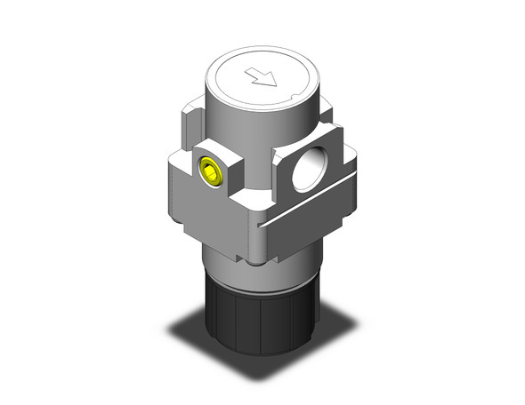 <h2>AR10-A to AR40-A, Modular Style Regulator, Metric, North American &amp; European</h2><p><h3>Air Regulator Series AR-A have been updated to the new urban white base color for a clean modern look. The pressure drop across the regulator has been reduced to create a more efficient unit with a maximum set pressure of 100 psi. The locking adjustment knob prevents accidental setting changes. Options include a mounting bracket and set nuts for panel mounting as well as pressure gauges. The modular design of the AR-A series connects with other SMC air preparation equipment of similar size. The new AR-A is available in five body sizes with piping from M5 to 3/4  in Rc, NPT and G thread types.</h3>- <p><a href="https://content2.smcetech.com/pdf/AR_A.pdf" target="_blank">Series Catalog</a>