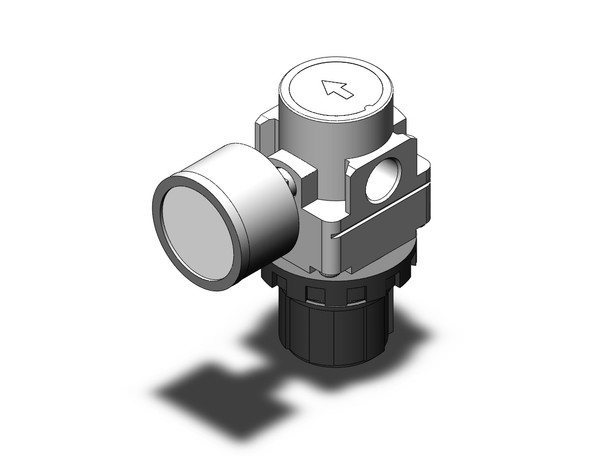 <h2>AR10-A to AR40-A, Modular Style Regulator, Metric, North American &amp; European</h2><p><h3>Air Regulator Series AR-A have been updated to the new urban white base color for a clean modern look. The pressure drop across the regulator has been reduced to create a more efficient unit with a maximum set pressure of 100 psi. The locking adjustment knob prevents accidental setting changes. Options include a mounting bracket and set nuts for panel mounting as well as pressure gauges. The modular design of the AR-A series connects with other SMC air preparation equipment of similar size. The new AR-A is available in five body sizes with piping from M5 to 3/4  in Rc, NPT and G thread types.</h3>- <p><a href="https://content2.smcetech.com/pdf/AR_A.pdf" target="_blank">Series Catalog</a>