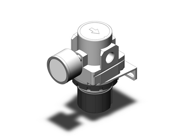 <h2>AR10-A to AR40-A, Modular Style Regulator, Metric, North American &amp; European</h2><p><h3>Air Regulator Series AR-A have been updated to the new urban white base color for a clean modern look. The pressure drop across the regulator has been reduced to create a more efficient unit with a maximum set pressure of 100 psi. The locking adjustment knob prevents accidental setting changes. Options include a mounting bracket and set nuts for panel mounting as well as pressure gauges. The modular design of the AR-A series connects with other SMC air preparation equipment of similar size. The new AR-A is available in five body sizes with piping from M5 to 3/4  in Rc, NPT and G thread types.</h3>- <p><a href="https://content2.smcetech.com/pdf/AR_A.pdf" target="_blank">Series Catalog</a>