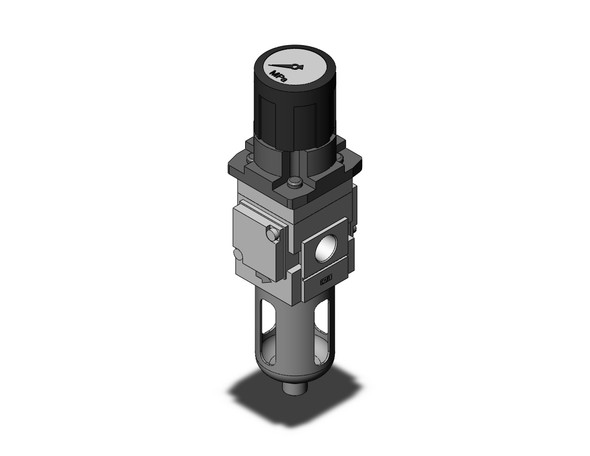 SMC AWG20-02G1-C filter/regulator, modular f.r.l. w/gauge filter/regulator w/built in gauge