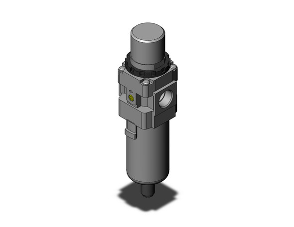 <h2>AW10-A to AW40-A, Filter Regulator, Metric, North American &amp; European</h2><p><h3>SMC S series AW-A is a combination filter/regulator, minimizing space and piping by integrating two units into one. The pressure drop across the regulator section has been reduced creating a more efficient unit with a maximum set pressure of 100 psi. The element and bowl on the AW-A series is now one-piece, making element replacement easier. Bowls on the size 30 and 40 are covered with a transparent bowl guard, completely protecting them from the environment and making the interior contents visible from 360 degrees. This series is part of the family of modular air preparation units and can be combined with other similar sized products. The new AW-A is available in four body sizes with piping from M5 to 3/4  in Rc, NPT, and G thread types.</h3>- <p><a href="https://content2.smcetech.com/pdf/AW_A.pdf" target="_blank">Series Catalog</a>