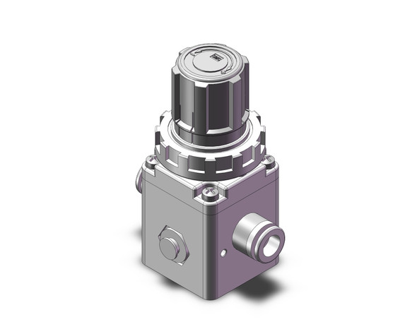 <h2>IRV10/20, Vacuum Regulator</h2><p><h3>The IRV series vacuum regulator is a more compact size and has an expanded range. Thread sizes available include Rc(PT), NPT and G(PF).  The new and improved IRV10/20 series offers single sided connections for ease of installation and panel mounting. Built-in one-touch fittings include 6, 8, and 10mm and also 1/4 , 5/16 , and 3/8  for both fitting types elbow or straight. </h3>- Single sided connections series<br>- Mass reduced by 20%<br>- Max. flow 140  L/min (ANR) and 240 L/min (ANR)<br>- Integrated digital pressure switch for panel mounting<br>- Built-in one-touch fittings<p><a href="https://content2.smcetech.com/pdf/IRV10_20.pdf" target="_blank">Series Catalog</a>