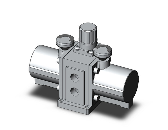 <h2>VBA**A, Booster Regulator</h2><p><h3>The specialty regulator series VBA is a booster regulator that saves money and energy by increasing the main line pressure up to two times. The booster regulator, when connected to air supply line, increases pressure up to two times and the main air supply pressure may be set low. Desired pressure increase can be easily adjusted.</h3>- Boosts local line pressure without requiring additional power<br>- 2 to 4 times increase in pressure<br>- Easy adjustment of output pressure<br>- Improved performance over previous designs<br>- <p><a href="https://content2.smcetech.com/pdf/VBAT.pdf" target="_blank">Series Catalog</a>