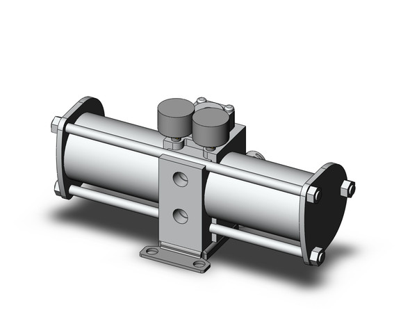 <h2>VBA**A, Booster Regulator</h2><p><h3>The specialty regulator series VBA is a booster regulator that saves money and energy by increasing the main line pressure up to two times. The booster regulator, when connected to air supply line, increases pressure up to two times and the main air supply pressure may be set low. Desired pressure increase can be easily adjusted.</h3>- Boosts local line pressure without requiring additional power<br>- 2 to 4 times increase in pressure<br>- Easy adjustment of output pressure<br>- Improved performance over previous designs<br>- <p><a href="https://content2.smcetech.com/pdf/VBAT.pdf" target="_blank">Series Catalog</a>