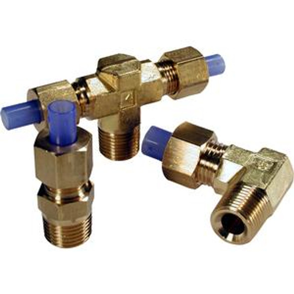 SMC KFH08B-02S Fitting, Male Connector Brass Pack of 10