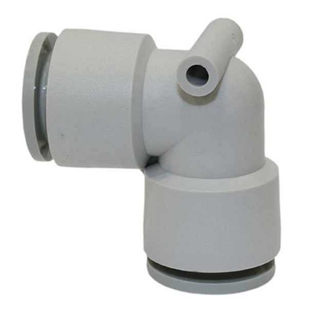 SMC - KQ2L01-03A - Push-In to Push-In Pneumatic Tubing Fitting - Body Material STANDARD TUBING, NO OPTIONS, 2 Ports, 1/8 (Port 1) in, 5/32 (Port 2) in Compatible Tube Outer Diameter, 1/8 Female Push-In to 5/32 Male Tube
