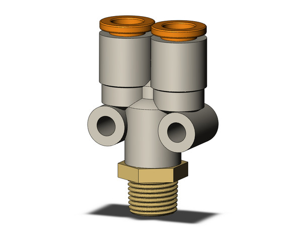 SMC KQ2U07-01AS Fitting, Branch Y Pack of 10