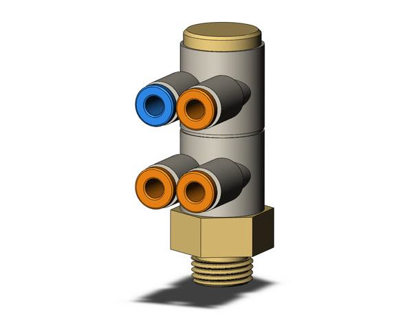 SMC KQ2ZD01-34AP Fitting, Dble Br Uni Male Elbow Pack of 10