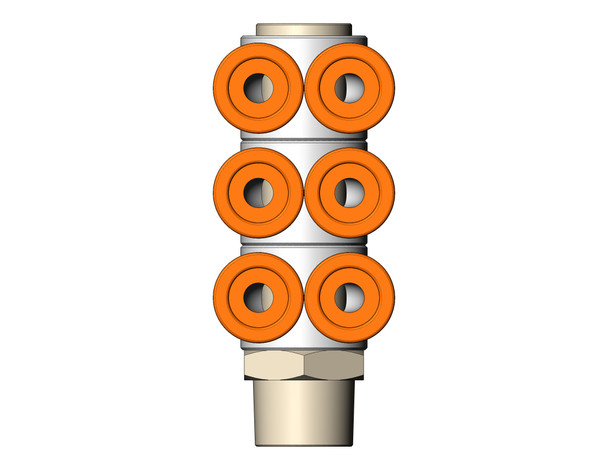 SMC KQ2ZT13-37AS Fitting, Tple Br Uni Male Elbow Pack of 10