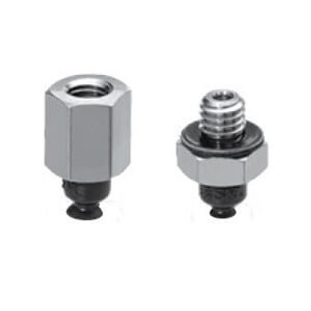 <h2>ZP3-T, Compact Pad, Vertical Vacuum Inlet w/Adapter</h2><p><h3>The ZPT series suction cups are available in diameters from 2 to 125mm, 6-cup materials, and 4-cup designs (flat, flat with ribs, deep and bellows), to suit multiple applications. Vertical vacuum entry connections can be made via one-touch fittings or threaded connections. Optional buffers can be ordered with up to 50mm stroke.  SMC s ZP2 series vacuum pads are available in diameters from 2 to 340mm, and offer a variety of pad materials and designs. The ZP2 series was designed to standardize special products designed for the ZP series.  Pad types include: miniature cups, compact cups, nozzle cups, multi-bellows cups, sponge cups, mark-free cups, oval cup variations, and heavy-duty cup variations.  Optional buffers can be ordered with up to 100mm stroke.  The ZP3 line of suction cups has a compact pad and the buffer body has been shortened by as much as 2.2  when compared to the ZP series.  The optional buffer can be ordered with up to 20mm stroke.<br>-  </h3>- Vertical vacuum entry with adapter<br>- Pad diameter: 1.5, 2, 3.5, 4, 6, 8, 10, 13, 16<br>- Pad type: flat, flat with groove, bellows<br>- Pad material: NBR, FKM, silicone rubber, urethane rubber, conductive NBR, conductive silicone rubber<p><a href="https://content2.smcetech.com/pdf/ZP3_compact.pdf" target="_blank">Series Catalog</a>