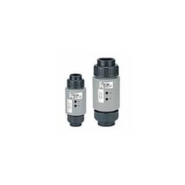 <h2>LVW, PVC Quick Drain Valve</h2><p><h3>The LVW quick drain valve complies to JIS standard for polyvinyl chloride piping (JIS K 6742).  Applicable fluids include deionized water, and various chemicals (see catalog for a complete list).  LVW s union connection makes piping easy.  The Cv factor is rated at 10 to 198, depending on the body and port size.  Series LVW is available with Rc 1/8 or NPT 1/8 pilot port thread. </h3>- <p><a href="https://content2.smcetech.com/pdf/LVW.pdf" target="_blank">Series Catalog</a>