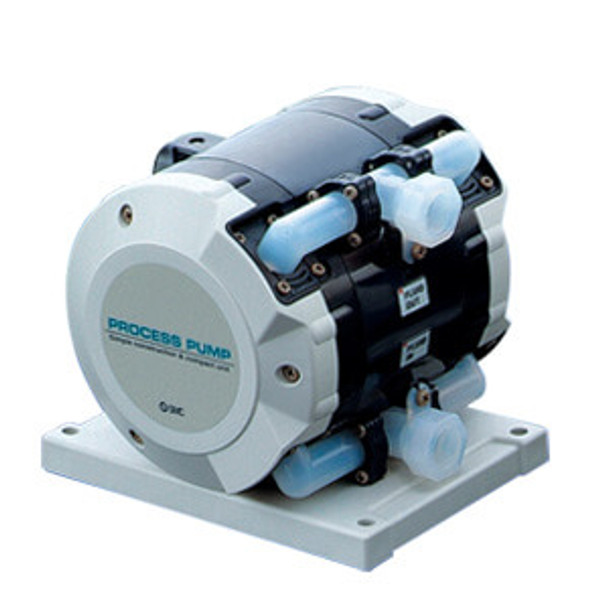 <h2>PAF3000, Process Pump: Automatically Operated Type, Air Operated Type, Female Thread</h2><p><h3>Designed specifically to meet industry demands, the PAF series diaphragm pump is constructed with no metallic body parts to ensure perfect compatibility when using high purity chemicals.  All wetted parts are made from either new PFA or PTFE, and the use of PPS/PFA dual construction improves both proof pressure and heat cycle perforrmance.  The PAF series offers a lightweight, compact, high flow rate solution to meet the most demanding needs.</h3>- 1 pump is available for various fluids.<br>- Automatic and air operated types are available.<br>- Dual PPS/PFA structure.<br>- Sensors can be mounted after purchase.<br>- Same size as series PA3.<br>- Non-metallic exterior fluoro-resin pump.<br>- Stroke sensor.<br>- Optical sensor (leakage sensor).<br>- <p><a href="https://content2.smcetech.com/pdf/PAF.pdf" target="_blank">Series Catalog</a>