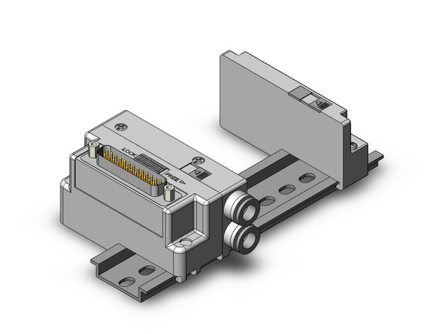 SMC SS5J3-60FD1-06D 4/5 port solenoid valve mfld, plug-in, connector type