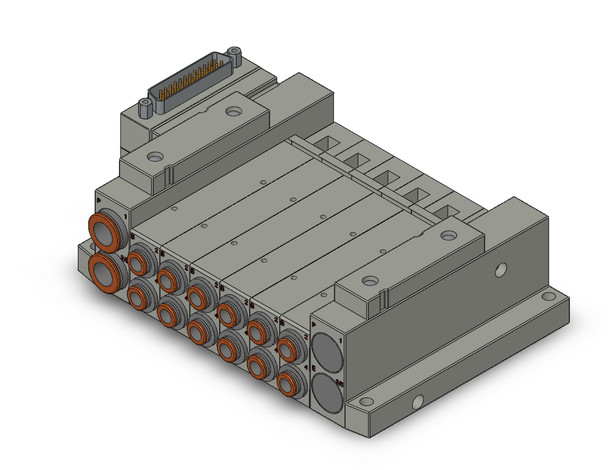 SMC SS5V2-10FD1-06D-C6 Ss5V 06 Station Manifold, Tie-Rod Base